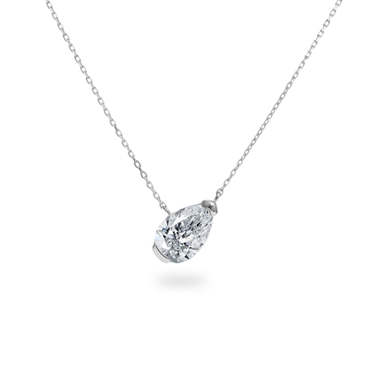 Facet 1ct Pear Necklace
