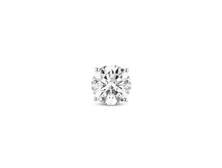 Finest Lab-Grown Diamond 1ct. Round Brilliant Solitaire Single Stud | White
