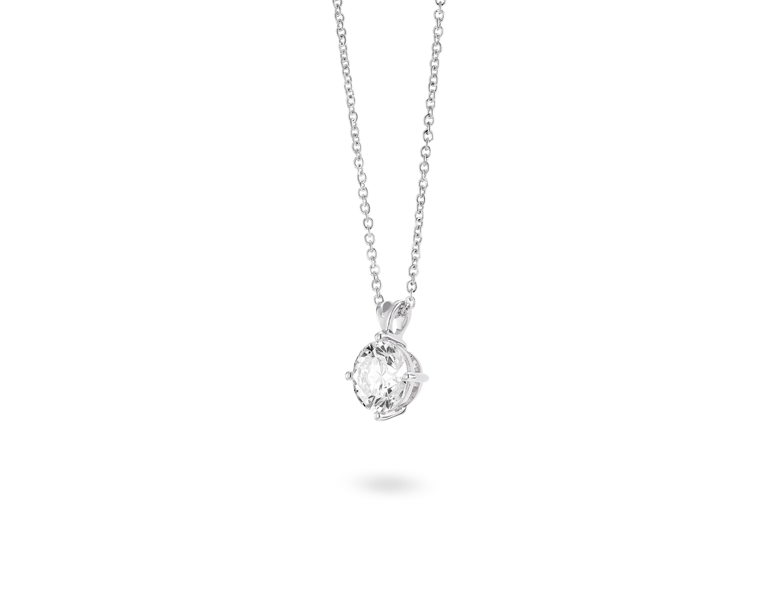 Finest Lab-Grown Diamond 1ct. Round Brilliant Solitaire Pendant | White