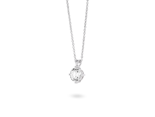 Finest Lab-Grown Diamond 1ct. Round Brilliant Solitaire Pendant | White