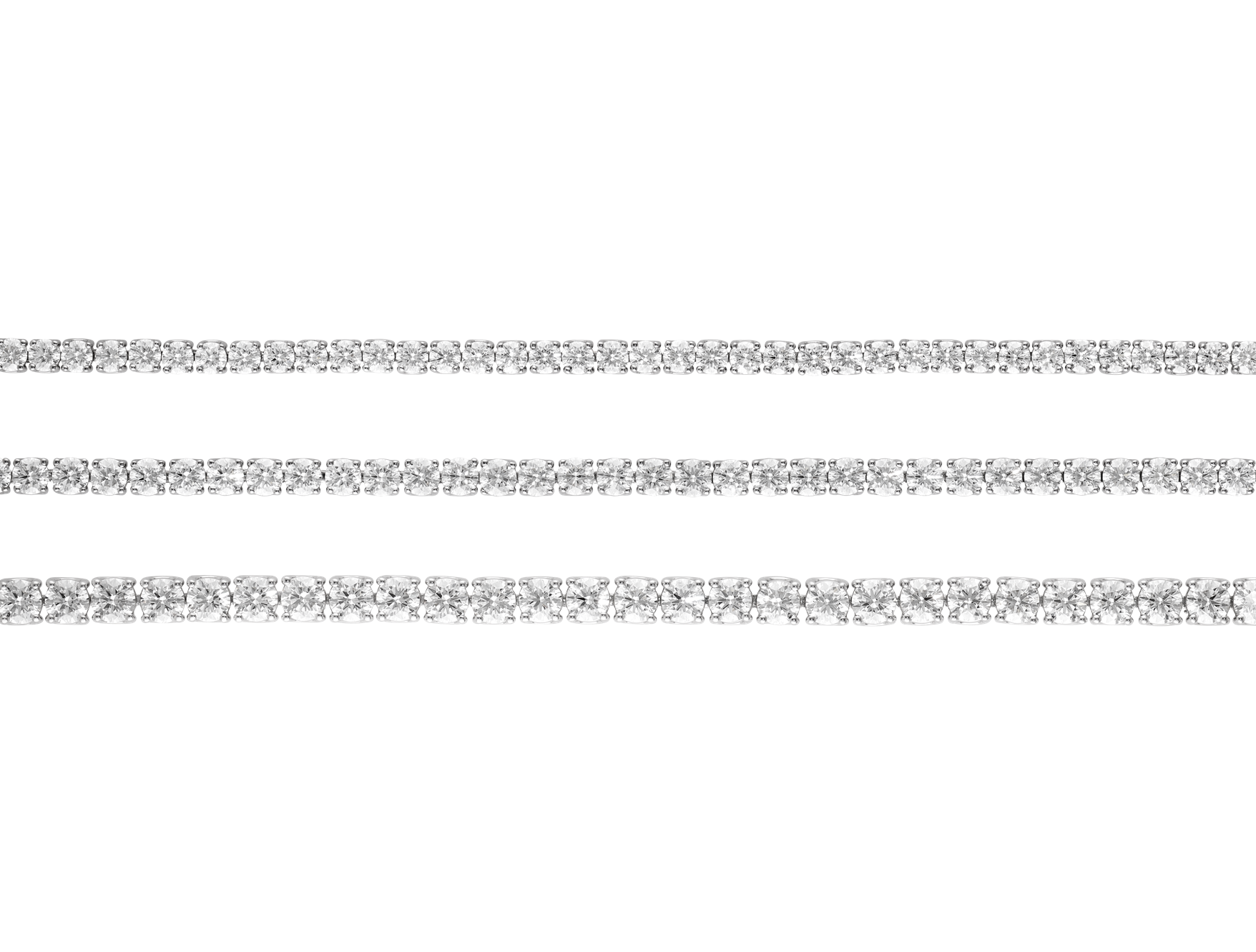 Lab-Grown Diamond Large Tennis Bracelet - E,F color, 6.5" length | White